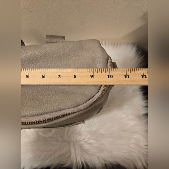 Fawn Design Vegan Leather The Mini Small Diaper Bag Backpack Gray - Picture 14 of 16